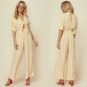 Faithful The Label Matese Azur Striped Jumpsuit Size Us 2